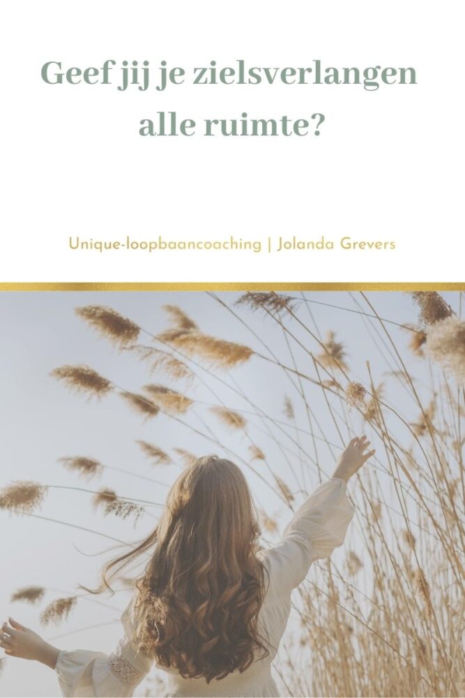 Geef jij je zielsverlangen alle ruimte Zielsverlangen Unique-loopbaancoaching Geef jij je zielsverlangen alle ruimte Zielsverlangen Unique-loopbaancoaching